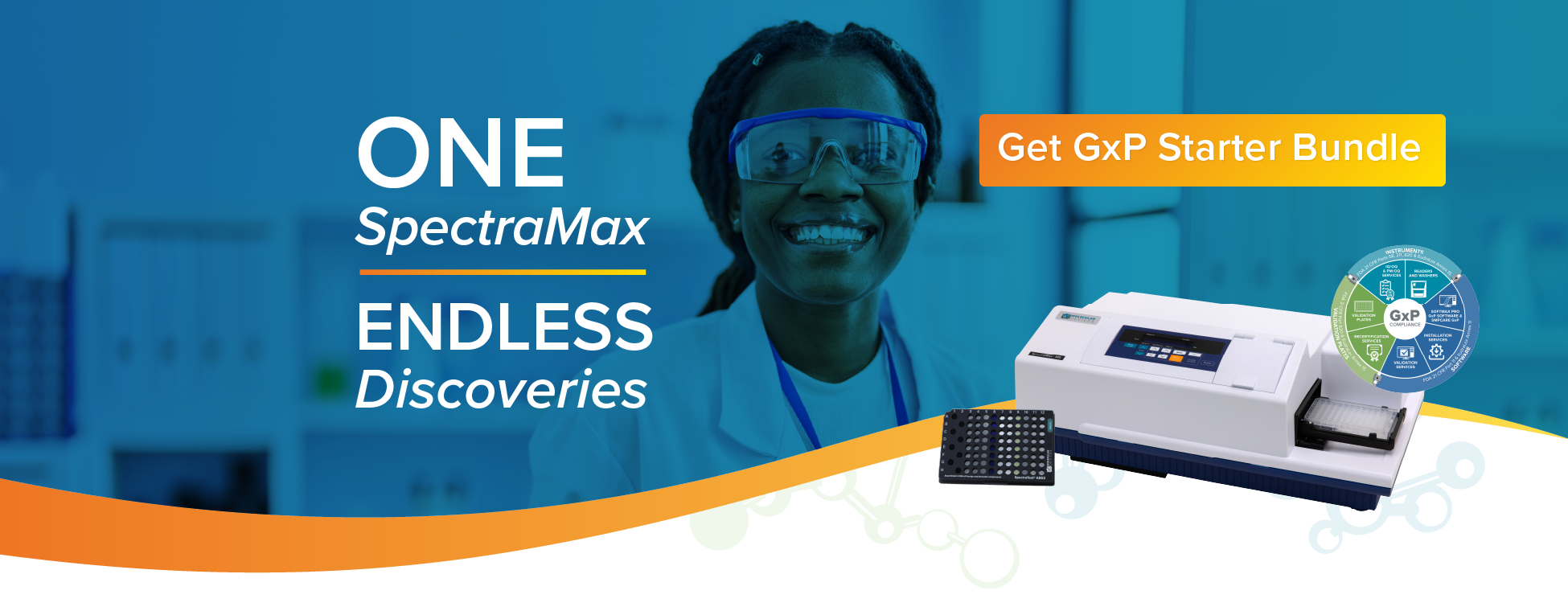 MD-IMG-One SpectraMax Infinite Discoveries-M series GxP starter bundle_1950x760 landing page header